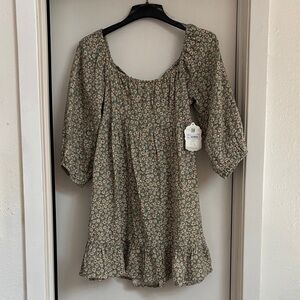 Altar'd State Green Floral Dress